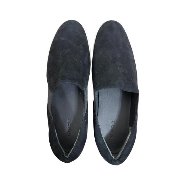 Vince Women's Black Warren Suede Slip On Platform Sneaker Size 9.5 0400010684847 - Picture 2 of 8